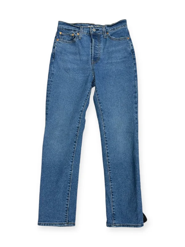 Jeans Straight By Levis In Blue Denim, Size: 4